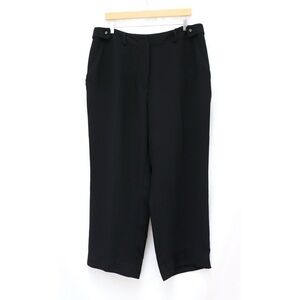 Black Plus Size Straight Leg Pants 18 Business Office Classic SC Collection Woma